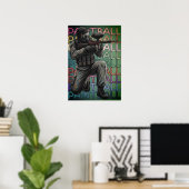 Neon Paintball Warrior  Poster (Heimbüro)