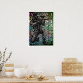 Neon Paintball Warrior  Poster (Küche)