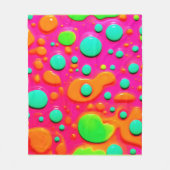 Neon Painting Bubble Art Fleecedecke (Vorderseite)