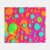 Neon Painting Bubble Art Fleecedecke (Vorderseite (Horizontal))