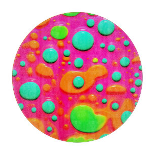 Neon Painting Bubble Art Schneidebrett