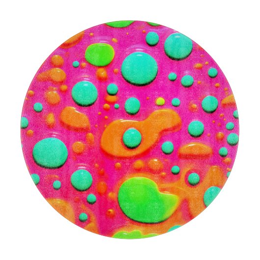 Neon Painting Bubble Art Schneidebrett (Vorderseite)