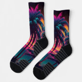 Neon Palm Trees Socken (Links)