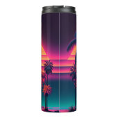 Neon Palm Trees Thermosbecher (Rückseite)