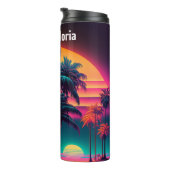 Neon Palm Trees Thermosbecher (Nach rechts gedreht)