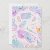 Neon Pamper Wellness-Center Party Geburtstag Einladung (Rückseite)