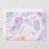 Neon Pamper Wellness-Center Party Geburtstag Foto Einladung (Rückseite)