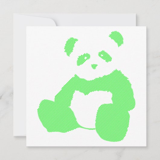 Neon Panda Einladung (Vorderseite)