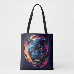 🐆 Neon Panther Wut Elektrischer Dschungel-Glanz S Tasche
