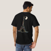 Neon Paris Glow T-Shirt (Schwarz voll)