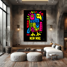 Neon Parrot Kunst - Pop Tropischer Vogel Design