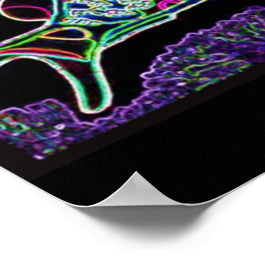 Neon Parrotfish Poster (Ecke)