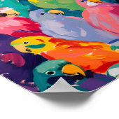 Neon Parrots 🦜 Poster (Ecke)