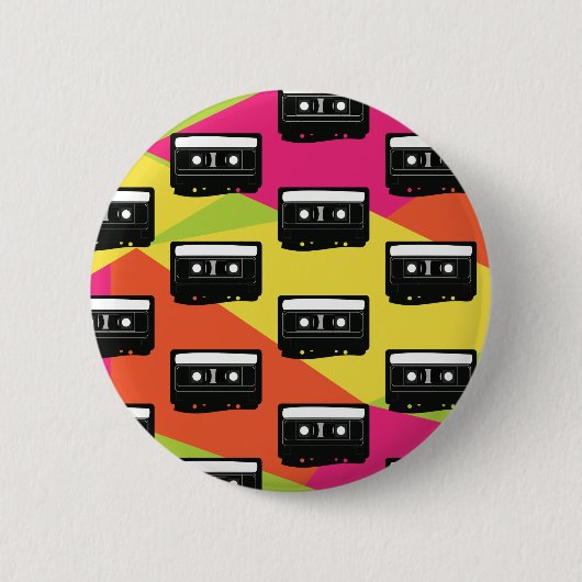 Neon Party Cassette Button-Buttone Button (Vorderseite)