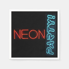 Neon Party Cocktail Napkin Serviette