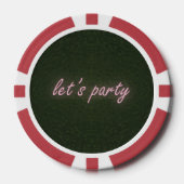 Neon Party Grass Background Pokerchips (Vorderseite)