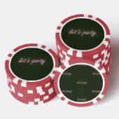 Neon Party Grass Background Pokerchips (Stapel)