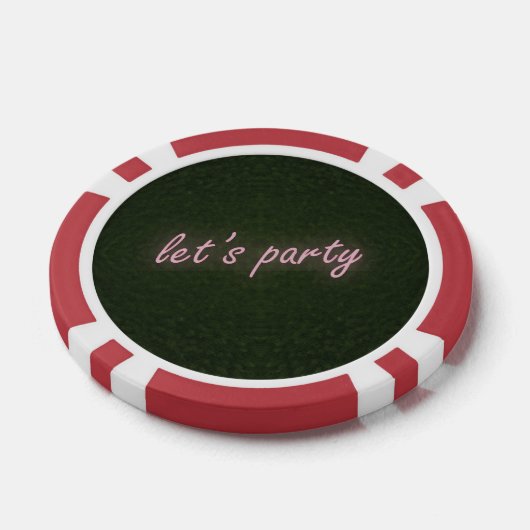 Neon Party Grass Background Pokerchips (Einzeln)