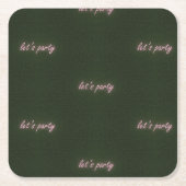 Neon Party Grass Background Rechteckiger Pappuntersetzer (Vorderseite)