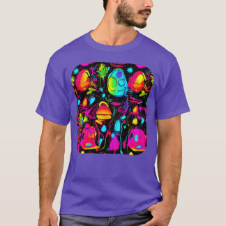 Neon-Party Oldschool-Farben-Glow-UV-Familie T-Shirt