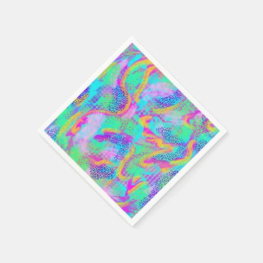 Neon-Party-Servietten Serviette (Ecke)