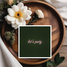 Neon Party Signieren auf Gras Background Serviette