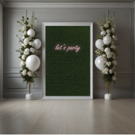 Neon Party Signierung auf Grass Background Banner