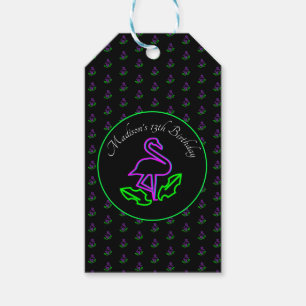 Neon-Party Tropicaler Flamingo Glow Party-Teen Ges Geschenkanhänger