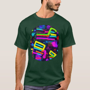 Neon-Party Vintage 80er Freund T-Shirt