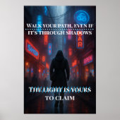 Neon Path - Cyberpunk Alley Poster (Vorne)