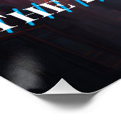 Neon Path - Cyberpunk Alley Poster (Ecke)