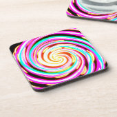 Neon Pattern Artwork Getränkeuntersetzer (Linke Seite)