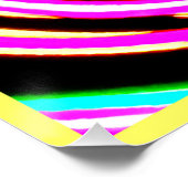Neon Pattern Artwork Poster (Ecke)