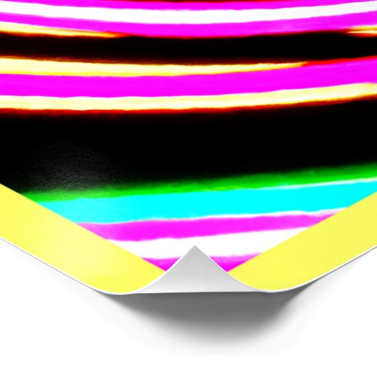 Neon Pattern Artwork Poster (Ecke)