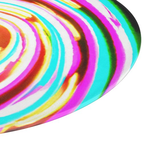Neon Pattern Artwork Schneidebrett (Ecke)