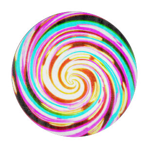 Neon Pattern Artwork Schneidebrett