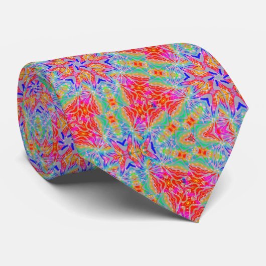 Neon Pattern Neck Tie Krawatte (Gerollt)