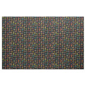 Neon Paw Print auf Schwarz Stoff (Fat Quarter (45,7 x 55,9 cm))
