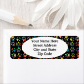 Neon Pawprint Black Rücksendeadresse (Insitu)