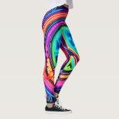 Neon Peace Mandala Leggings (Rechts)