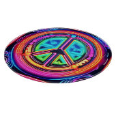 Neon Peace Mandala Schneidebrett (Ecke)