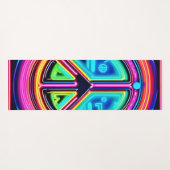 Neon Peace Mandala Yogamatte (Rückseite (Horizontal))