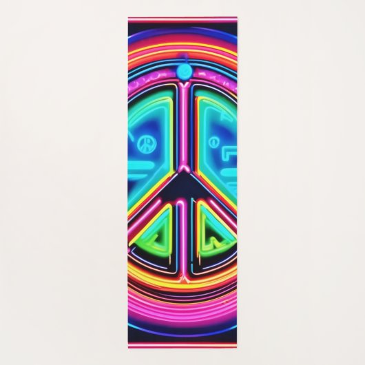 Neon Peace Mandala Yogamatte (Rückseite)