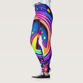 Neon Peace Symbol Art Leggings (Links)