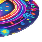 Neon Peace Symbol Art Schneidebrett (Ecke)