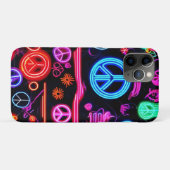 Neon Peace Symbolmuster Case-Mate iPhone Hülle (Rückseite (Horizontal))