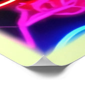 Neon Peace Symbolmuster Poster (Ecke)