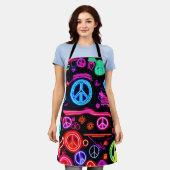 Neon Peace Symbolmuster Schürze (Getragen)