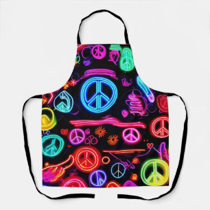 Neon Peace Symbolmuster Schürze