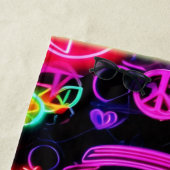 Neon Peace Symbolmuster Strandtuch (Beispiel)